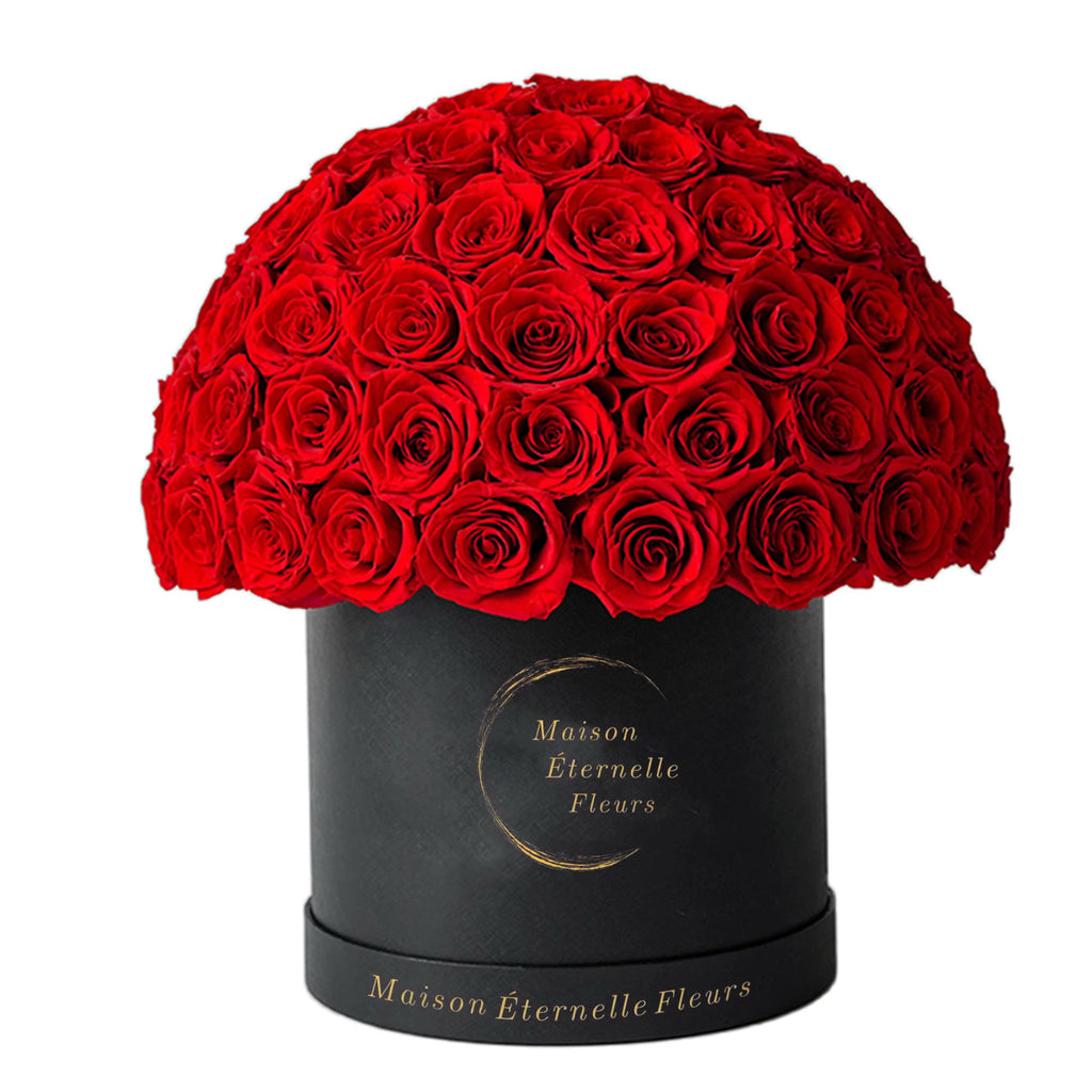 MAISON ÉTERNELLE FLEURS ROJO 100 roses